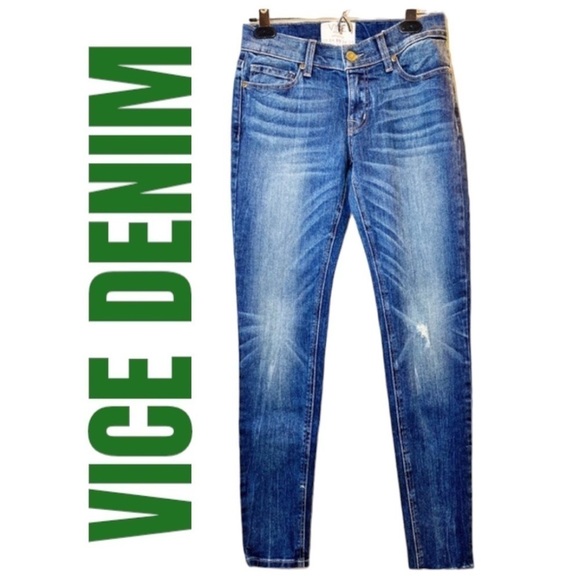 NWT VICE DENIM “Main” Stretchy Skinny Jeans, Size 25 - Picture 12 of 12
